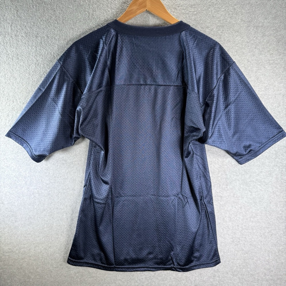 Vintage Majestic Football Practice Jersey Youth XL Blue V Neck Mesh USA Shuffle - Picture 9 of 9